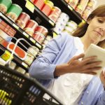 Woman shopping in supermarket