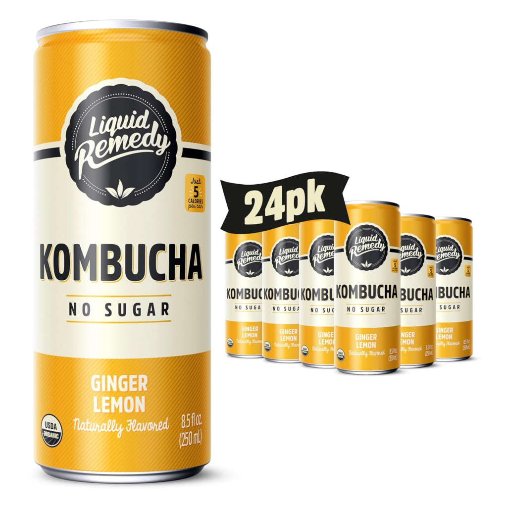 Best Kombucha Probiotic Drinks for Gut Health in 2026 3 Liquid Remedy Kombucha Ginger Lemon