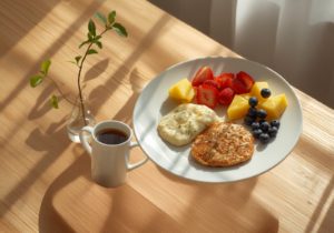 circadian rhythm eating meal timing healthy breakfast in morning light