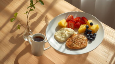 circadian rhythm eating meal timing healthy breakfast in morning light