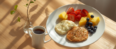 circadian rhythm eating meal timing healthy breakfast in morning light
