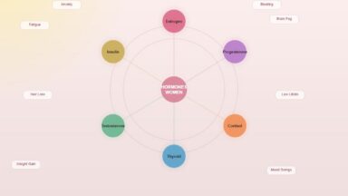 hormone imbalance symptoms women estrogen progesterone cortisol thyroid visual guide